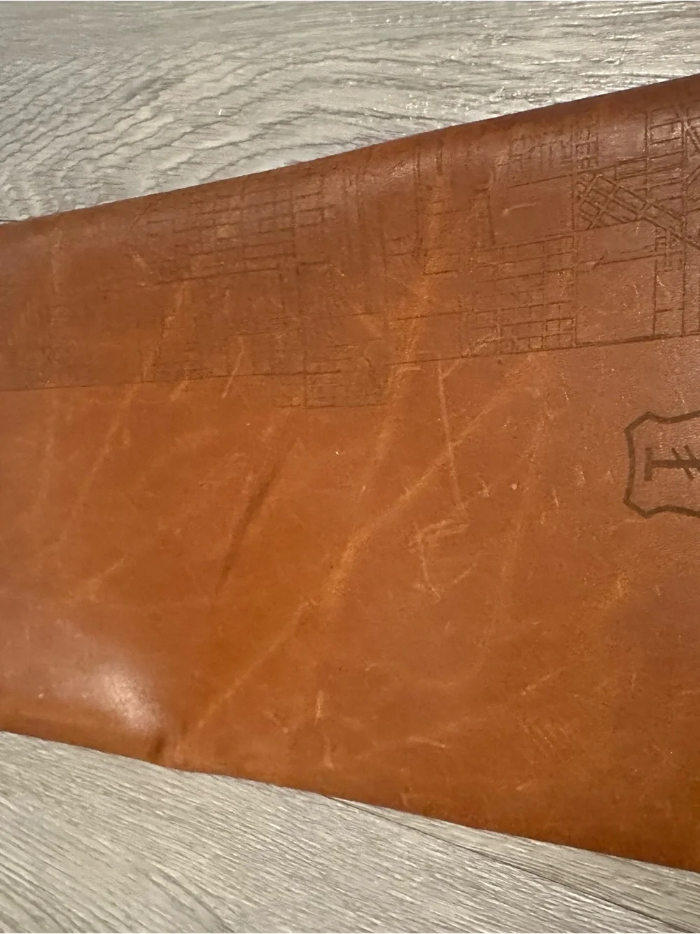 Tactile Craftworks Leather Milwaukee Map Journal Lined Moleskin Notebook